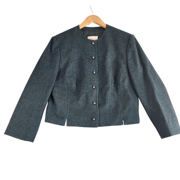 Vintage Pendleton Womens Cropped Wool Jacket With Button Closure Size 14 USA - Picture 1 of 10